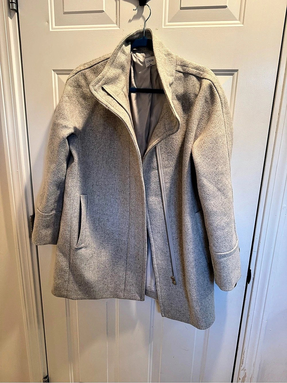 J.Crew Gray Wool-Blend Coat Size 12